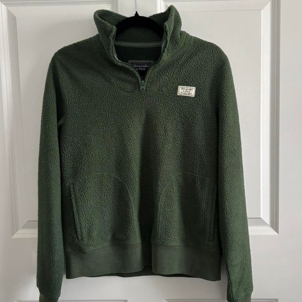 Abercrombie & Fitch green quarter‎ zip sweatshirt Size XS
